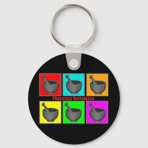 Pharmacy Technician Popart Gifts Key Ring