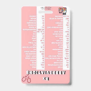 Pharmacy Technician - Rx Abbreviations (S2) Badge ID Badge