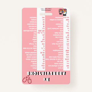 Pharmacy Technician - Rx Abbreviations (S2) Badge ID Badge