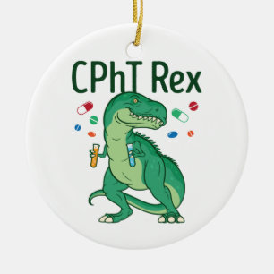 Pharmacy Technician Tech CPhT Rex Ceramic Tree Decoration