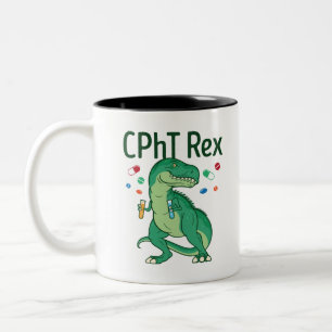 Pharmacy Technician Tech CPhT Rex Two-Tone Coffee Mug