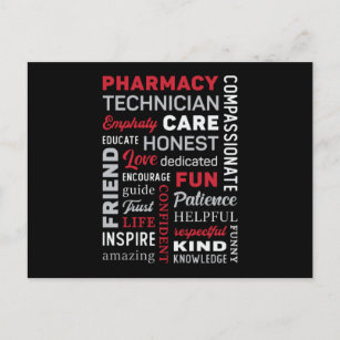 Pharmacy Technician Tech Medicine Pharmacist Quote Postcard