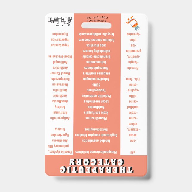 Pharmacy Technician - Therapeutic Category (S2) ID Badge (Front)
