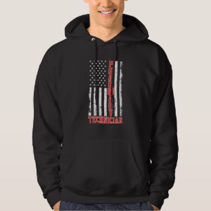 Pharmacy Technician US American Flag Pharmacy Tech Hoodie