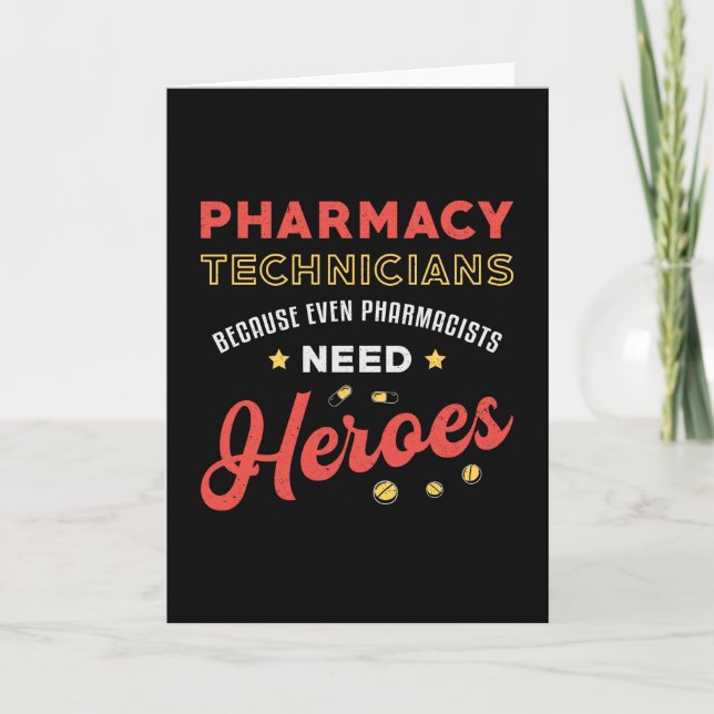 Pharmacy Technicians Technician Tech Pharmacist Card (Front)