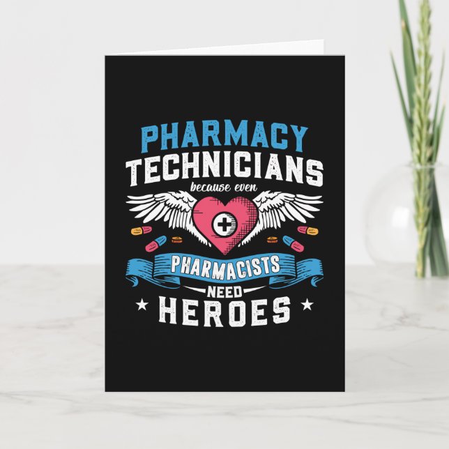 Pharmacy Technicians Technician Tech Pharmacists Card (Front)