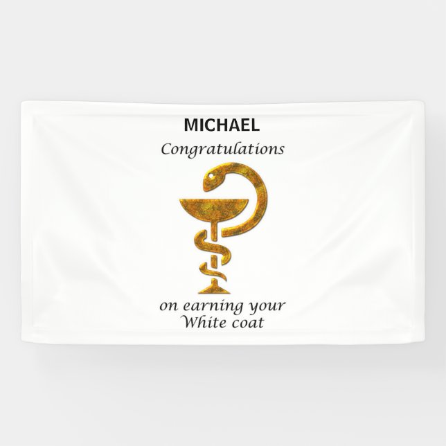 Pharmacy White Coat Ceremony Congratulations Banner (Horizontal)