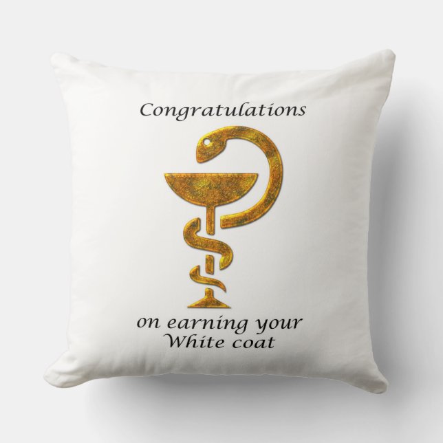 Pharmacy White Coat Ceremony Congratulations Cushion (Front)