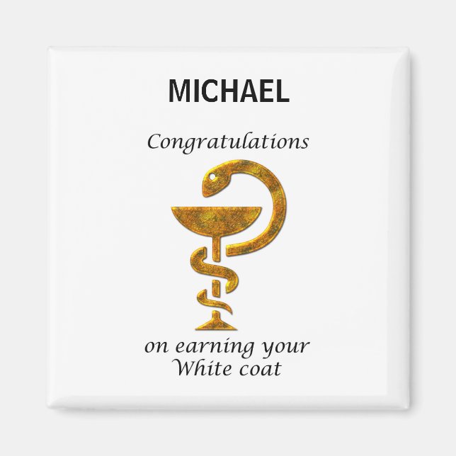 Pharmacy White Coat Ceremony Congratulations Magnet (Front)
