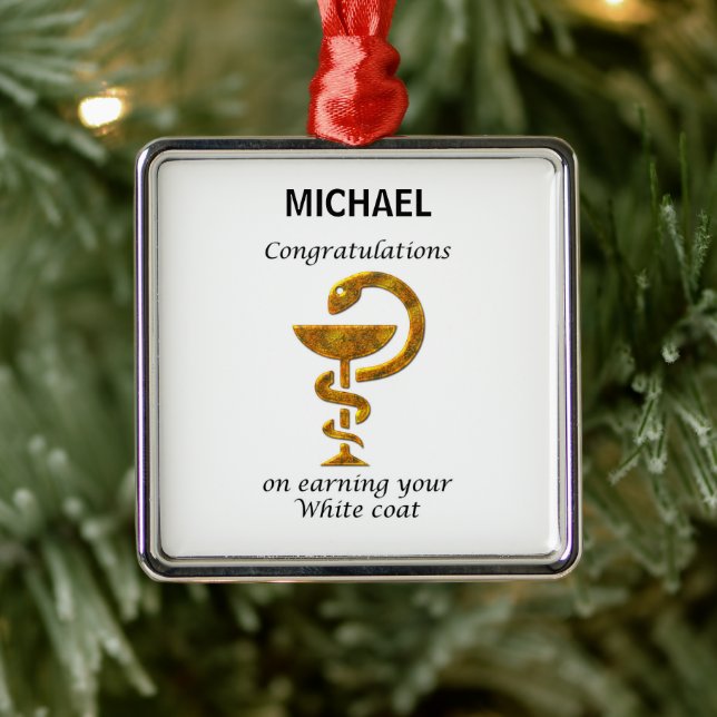 Pharmacy White Coat Ceremony Congratulations Metal Tree Decoration (Tree)