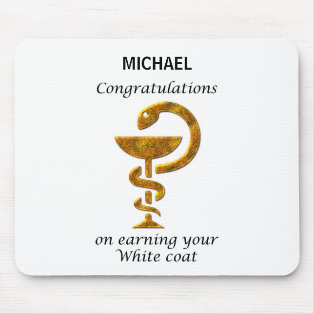 Pharmacy White Coat Ceremony Congratulations Mouse Mat (Front)
