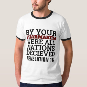 PHARMAKEIA, VACCINE, MARK OF THE BEAST, T-SHIRTS