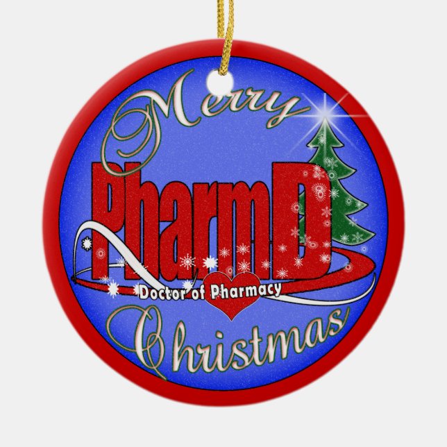 PharmD CHRITMAS ORNAMENT DOCTOR of PHARMACY (Front)