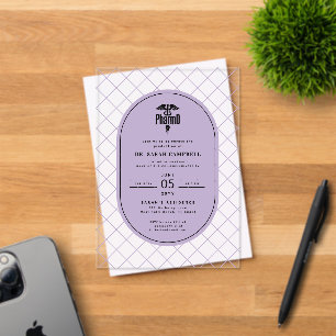 PharmD Doctor of Pharmacy Graduation Check Pattern Acrylic Invitations