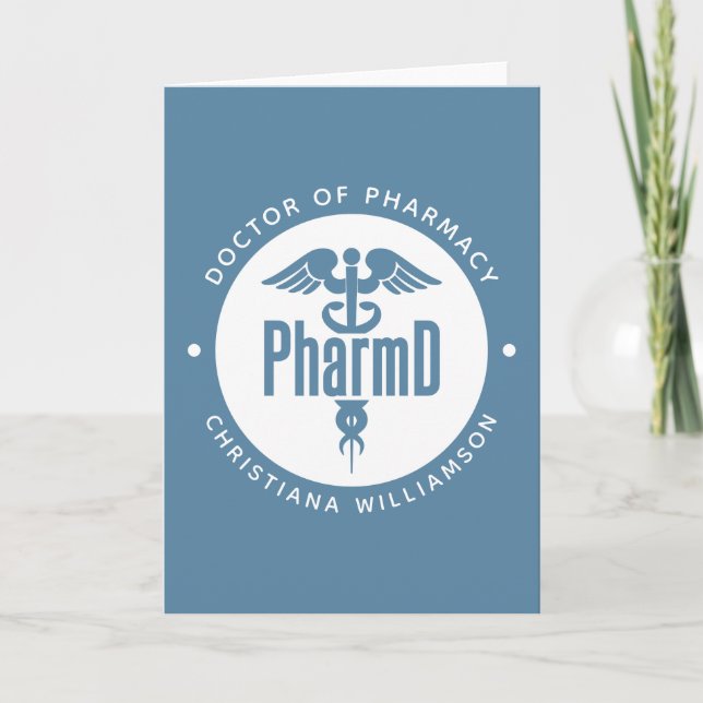PharmD Doctor of Pharmacy Graduation Pharmacist Card (Front)