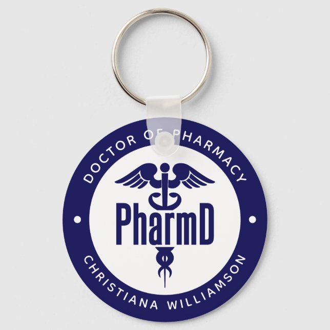 PharmD Doctor of Pharmacy Graduation Pharmacist Key Ring (Front)