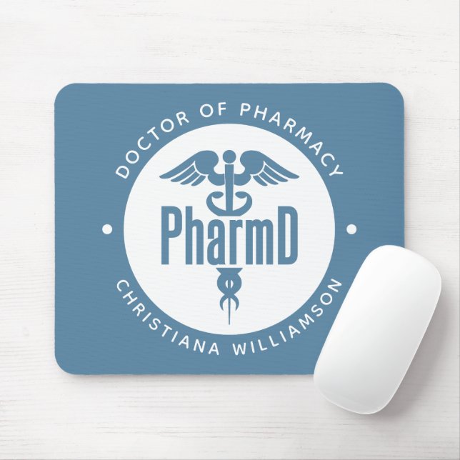 PharmD Doctor of Pharmacy Graduation Pharmacist Mouse Mat (With Mouse)