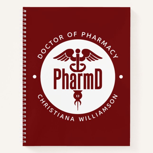 PharmD Doctor of Pharmacy Graduation Pharmacist Notebook (Front)
