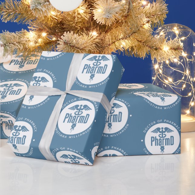 PharmD Doctor of Pharmacy Graduation Pharmacist Wrapping Paper (Holidays)