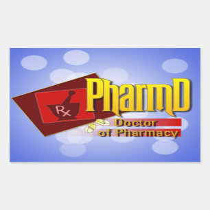 PharmD Doctor of Pharmacy LOGO Rectangular Sticker
