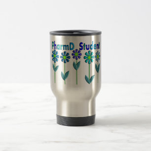 PharmD Student BLUE FLOWERS Travel Mug