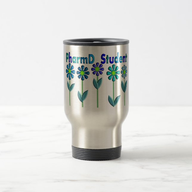 PharmD Student BLUE FLOWERS Travel Mug (Center)