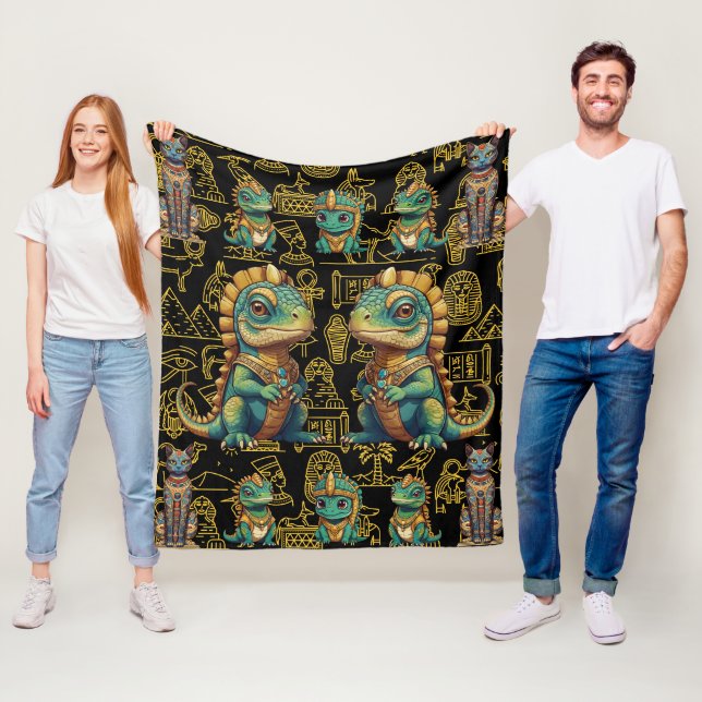 Pharoah Iguana Fleece Blanket (In Situ)