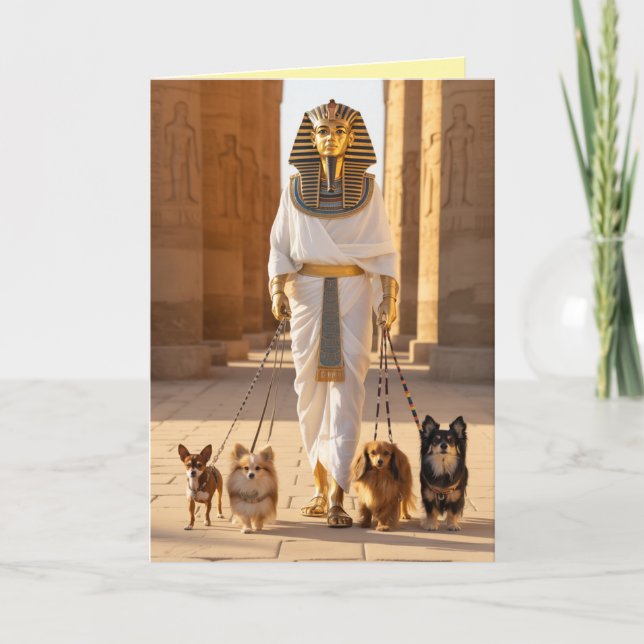 Pharoah Walkin' the Dog Card (Front)