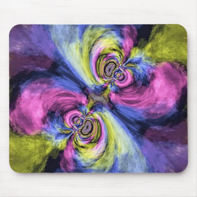 Phased Colours with Curves Mouse Mat (Front)