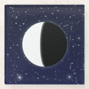 Phases of the Moon, 3 of 6 Glass Coaster
