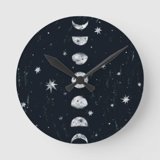 Phases of the moon Acrylic Wall Clock