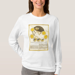 Phases of the Moon Around the Earth Map T-Shirt