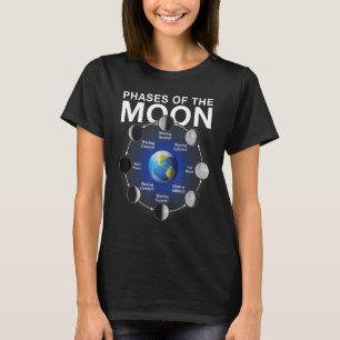 Phases of the Moon  Moon Phase  Space T-Shirt