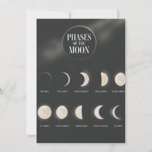 Phases of the Moon. Postcard