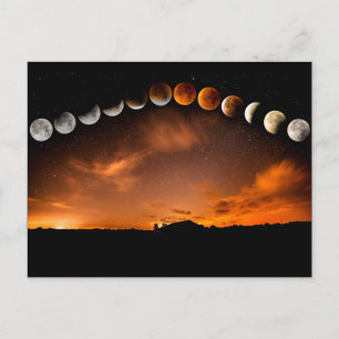 phases of the moon postcard