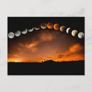 phases of the moon postcard