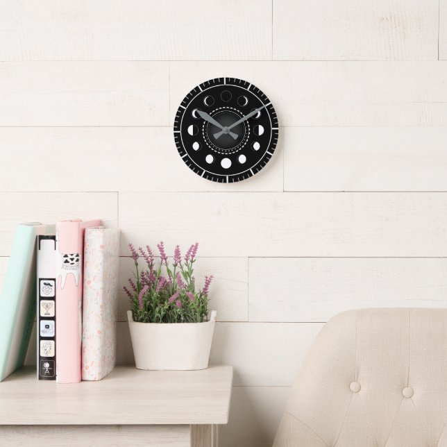 phases of the moon round clock (Reading Room)
