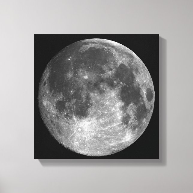 PHASES OF THE MOON SERIES, FULL MOON. PHOTO 1 OF 5 CANVAS PRINT (Front)