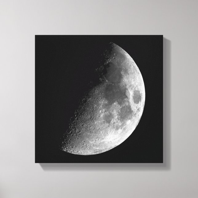 PHASES OF THE MOON SERIES, HALF MOON. PHOTO 2 OF 5 CANVAS PRINT (Front)