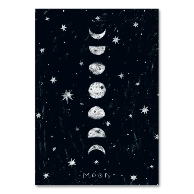 Phases of the moon Table Card (Front)