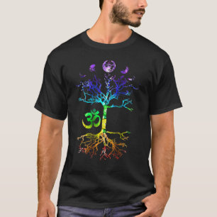 Phases Of The Moon Tree Of Life Om Chakra T-Shirt