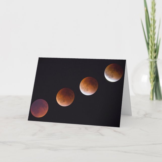 Phases of Total Lunar Eclipse | Seattle Card (Front)