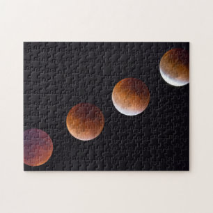 Phases of Total Lunar Eclipse Seattle Jigsaw Puzzle