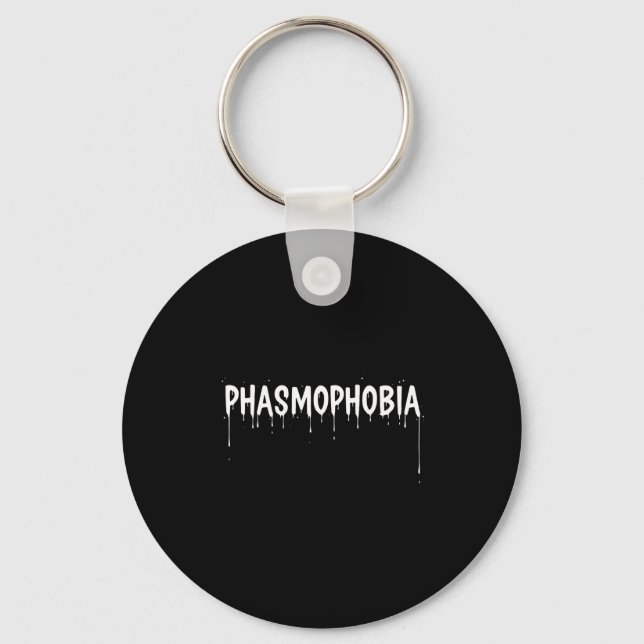 Phasmophobia halloween paranormal gamer horror  key ring (Front)