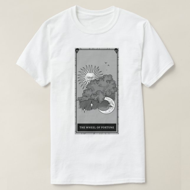 Phasmophobia Wheel Of Fortune Tarot Card T-Shirt (Design Front)
