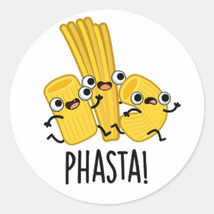 Phasta Funny Fast Pasta Pun  Classic Round Sticker