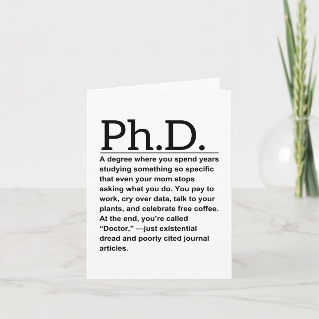 Phd Card (Front)