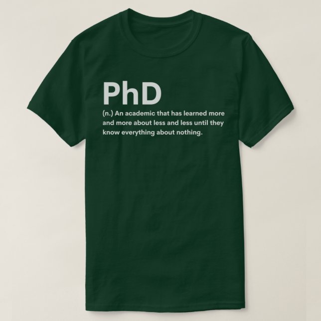 Phd Definition 3 T-Shirt (Design Front)