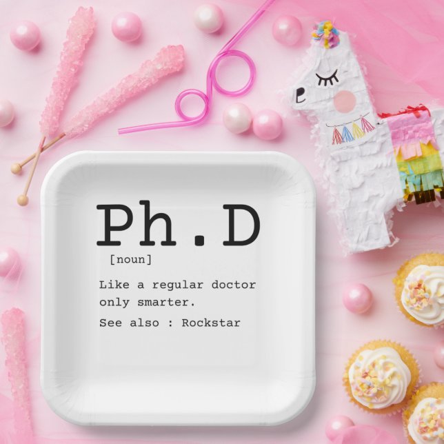 PhD definition philosophy doctor dissertation Paper Plate (Party)