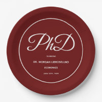 PhD degree Burgundy Graduation Party